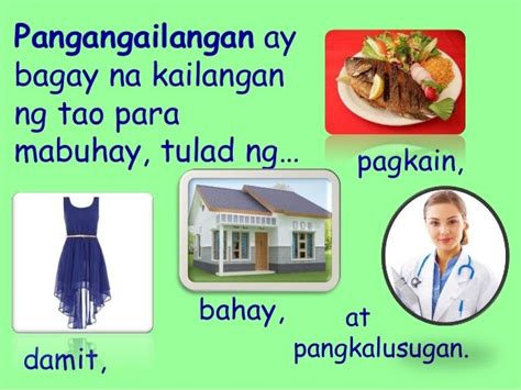 Pangangailangan: English translation, definition, meaning, .